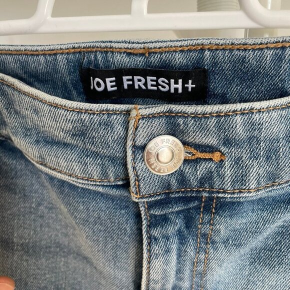 Joe Fresh + High Rise Straight Leg Medium Wash Jeans Denim Womens 16, 28' Inseam - Picture 7 of 16